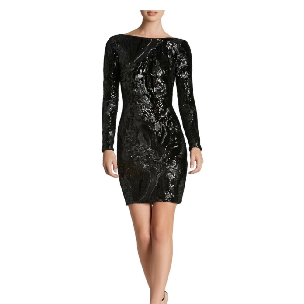 Black sequin dress